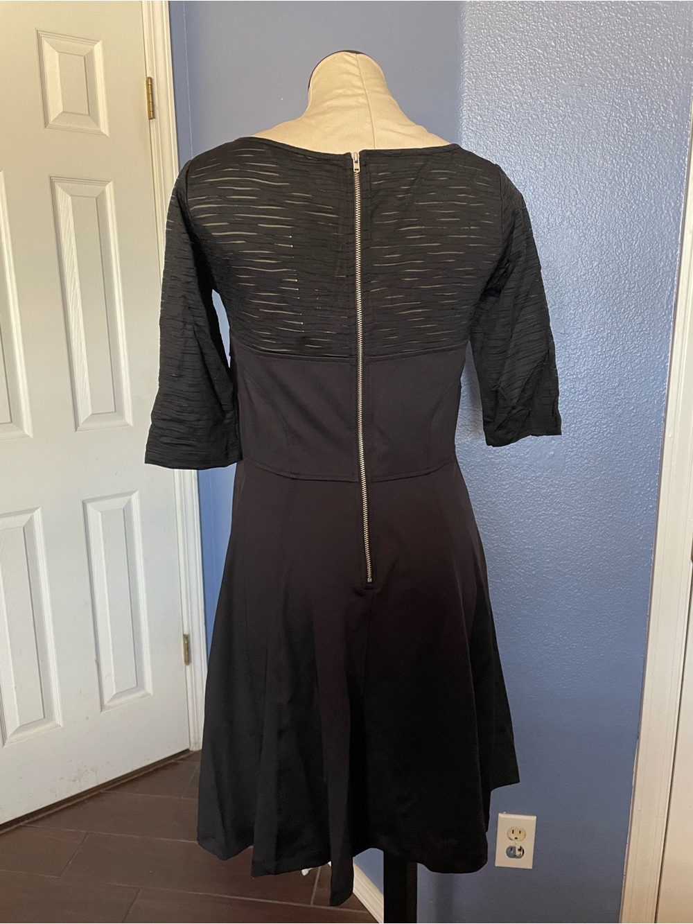 French Connection Black Agney Panelled Dress - Picture 4 of 8